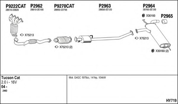 FENNO HY719 Exhaust System